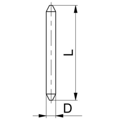 Terminal pin - round wire smooth