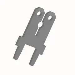Plug-in tabs THT 2x2.8x0.8