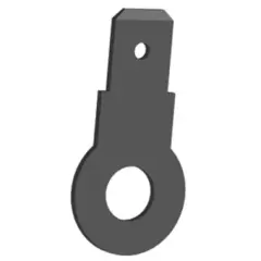 Flat tab 6.3 - screw-weldable - single round flat