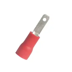 Flat plug partially insulated PVC - 2.8 - with support sleeve