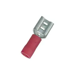 Flat receptacles partially insulated PVC - 6.3 - with supporting sleeve - DIN 46245-3