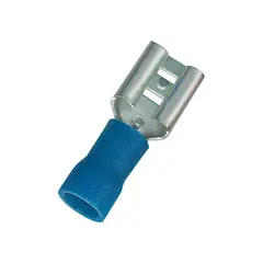 Flat receptacles partially insulated PVC - 6.3 - without supporting sleeve