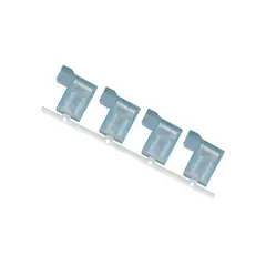 Flat receptacle fully insulated PA 6.3 - tape - angled