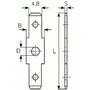 Flat tab 4.8 - screw-weldable - double flat