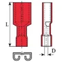 Flat receptacles fully insulated PVC - 6.3 - without supporting sleeve