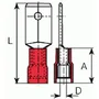 Flachstecker teilisoliert PVC - 6.3 - mit Stützhülse