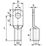 Rohrkabelschuh unisoliert - flach - 25.0-300.0 mm²