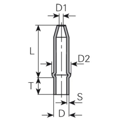 Douilles à collet - Fiche D1.0 - 2.0mm